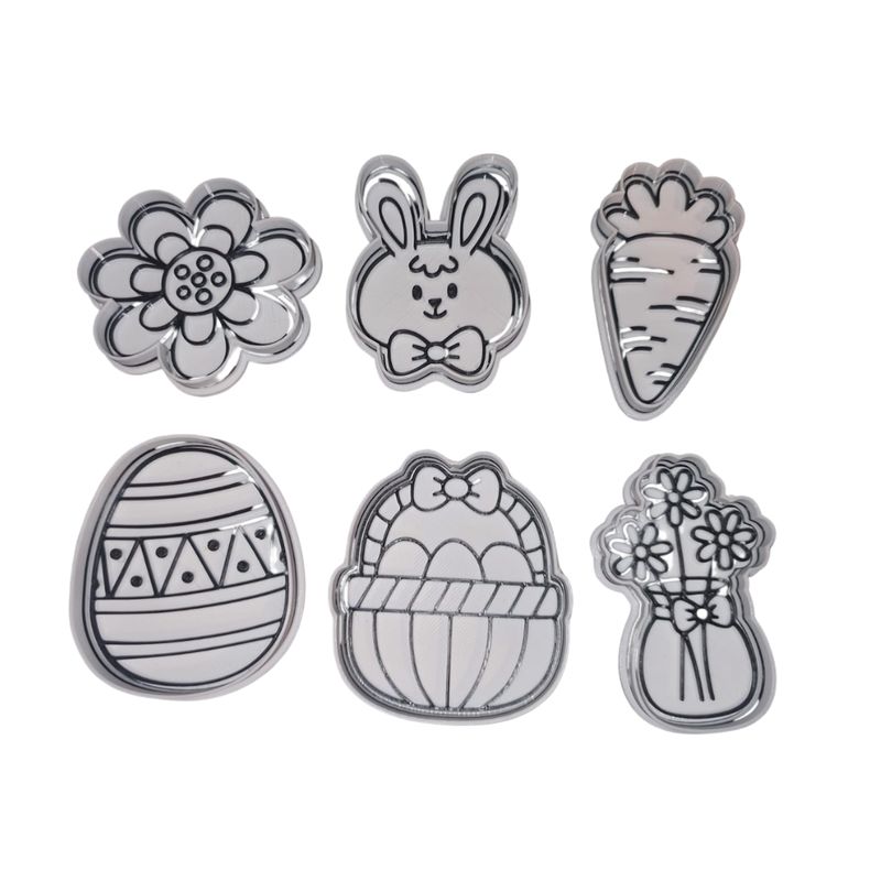 GENERICO - Set 5 Cortadores de Galletas  Pascua 7 CM  #1