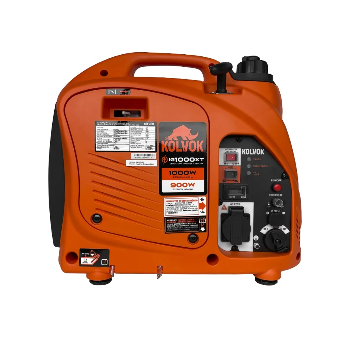 KOLVOK - Generador Eléctrico A Gasolina Inverter 1 Kva