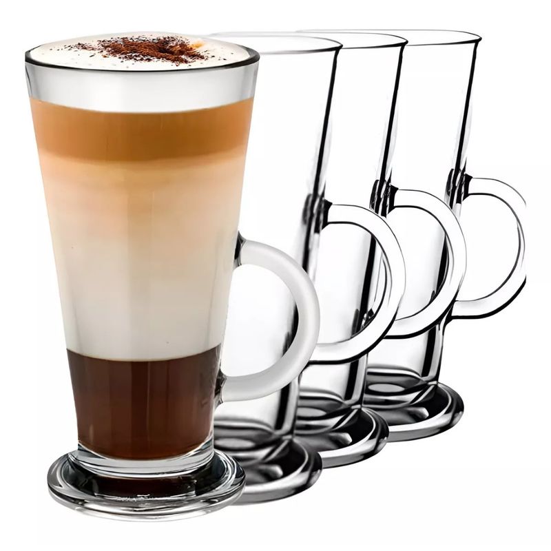 GENERICO - Set 4 Tazas de Cafe Capuccino 283 ML Kimglass Lousiville