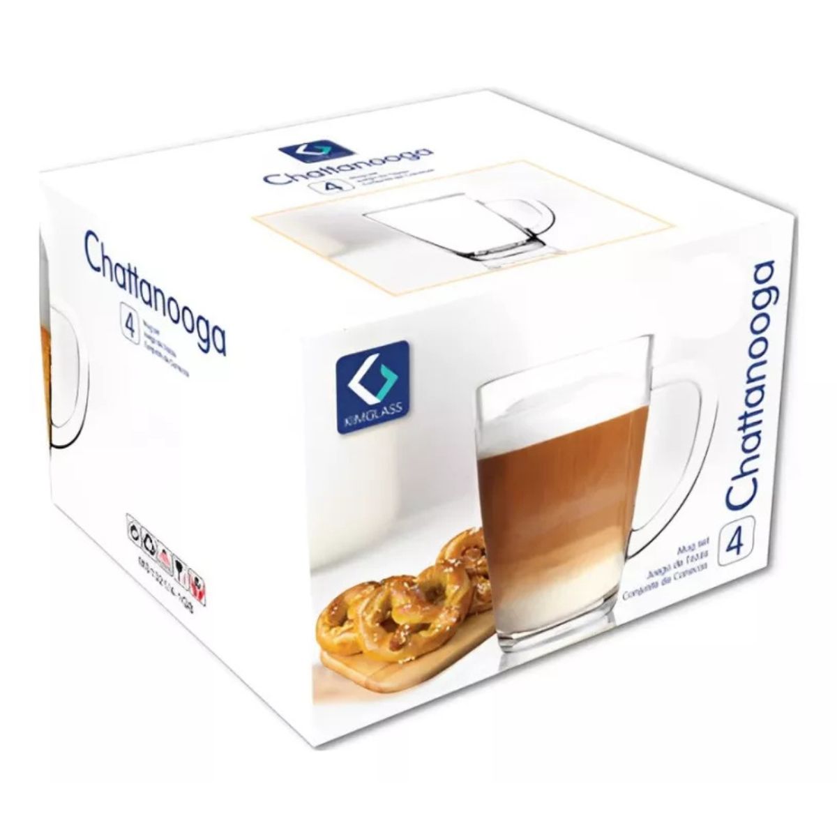 GENERICO - Set 4 Tazas de Cafe 375 ML Kimglass Chatanooga