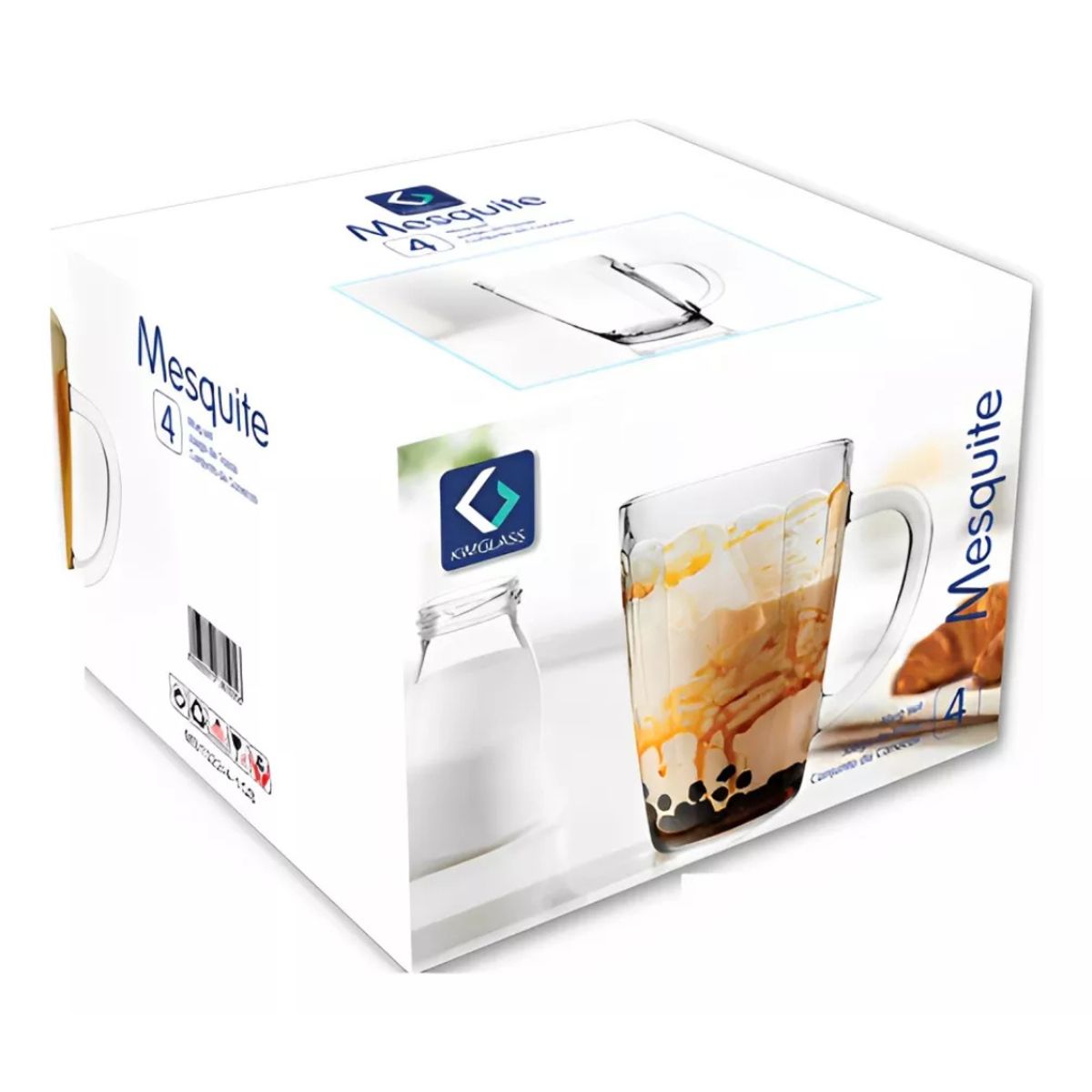 GENERICO - Set 4 Tazas de Cafe 375 ML Kimglass Mesquite