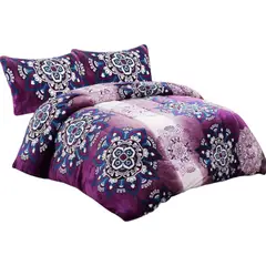 GENERICO - Cobertor De Invierno Plush Con Chiporro 2 Plaza + 2 Fundas Almohadas
