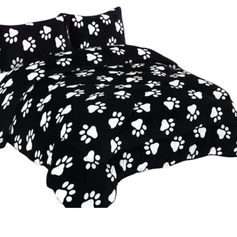 GENERICO - Cobertor De Invierno Plush Con Chiporro 2 Plaza + 2 Fundas Almohadas