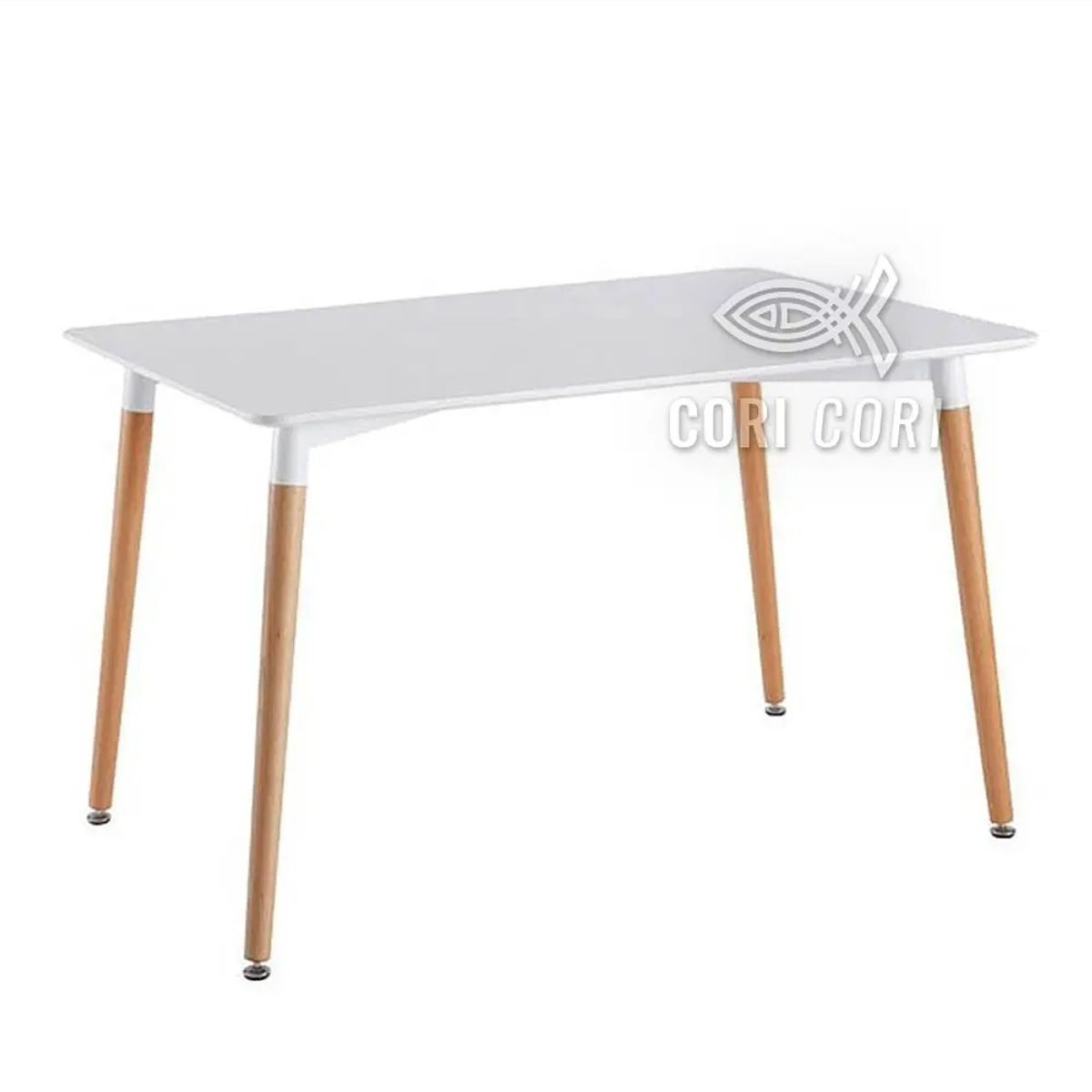 CORI CORI - Juego de Comedor Mesa Blanca 120x80cm + 4 Sillas Eames Roja…