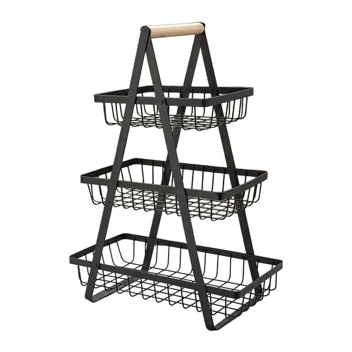 GENERICO - Cesta Organizador de 3 Niveles Ideal para Frutas y Verduras