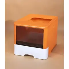GENERICO - Baño Arenero Para Gatos Cerrado Xl Naranja