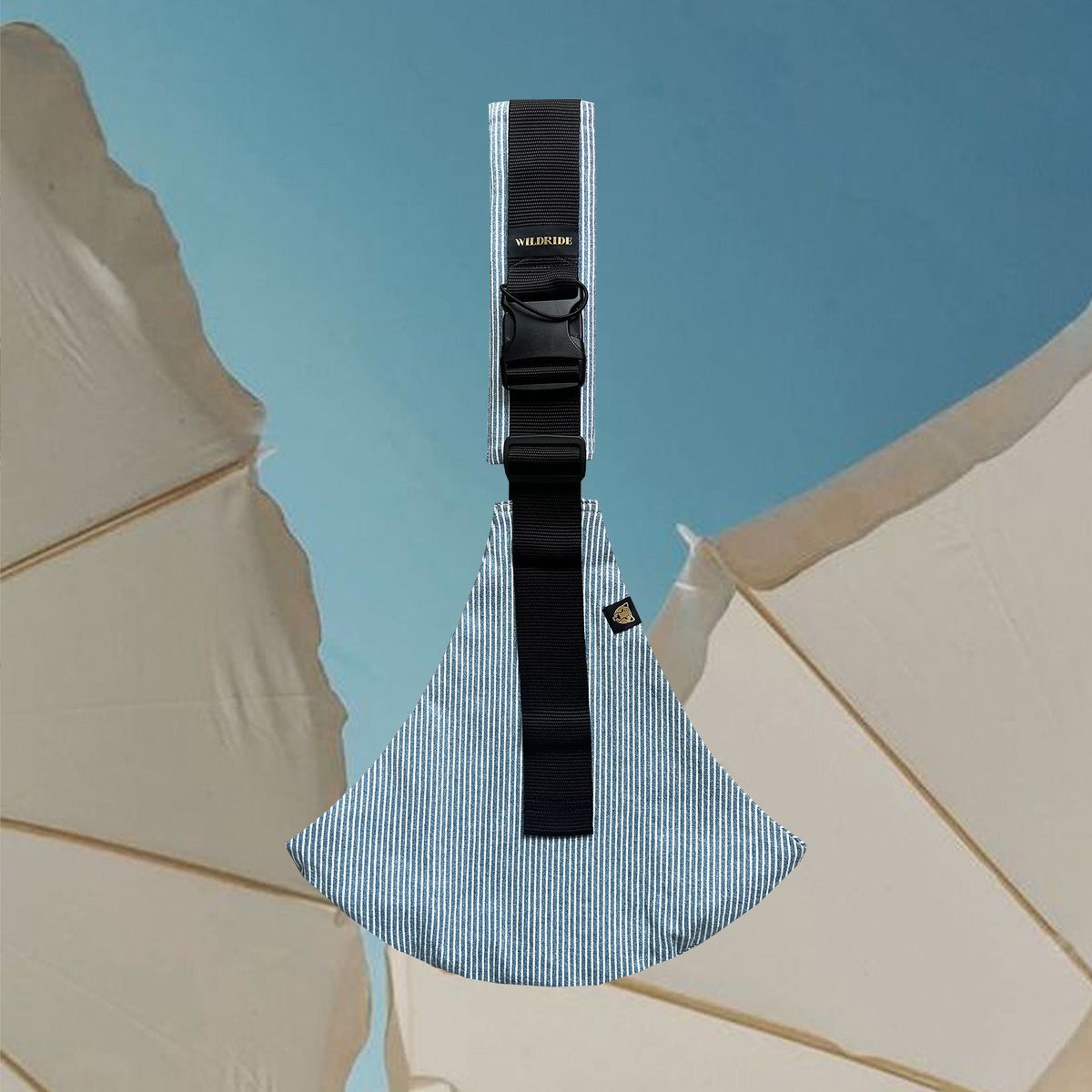 WILDRIDE - Portabebé Light Denim Stripe