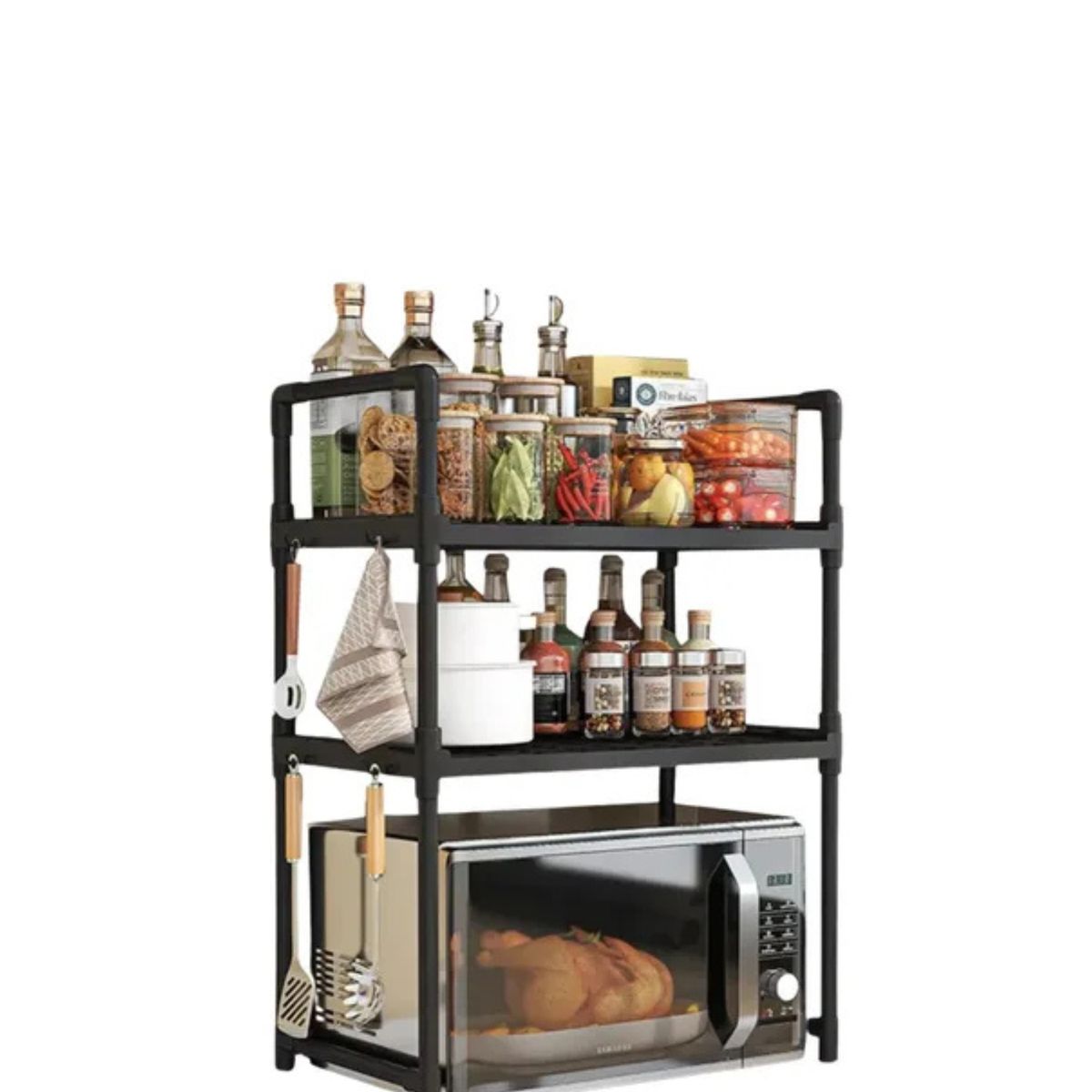 GENERICO - Rack Estante Organizador Microondas Multiusos 3 Niveles MD