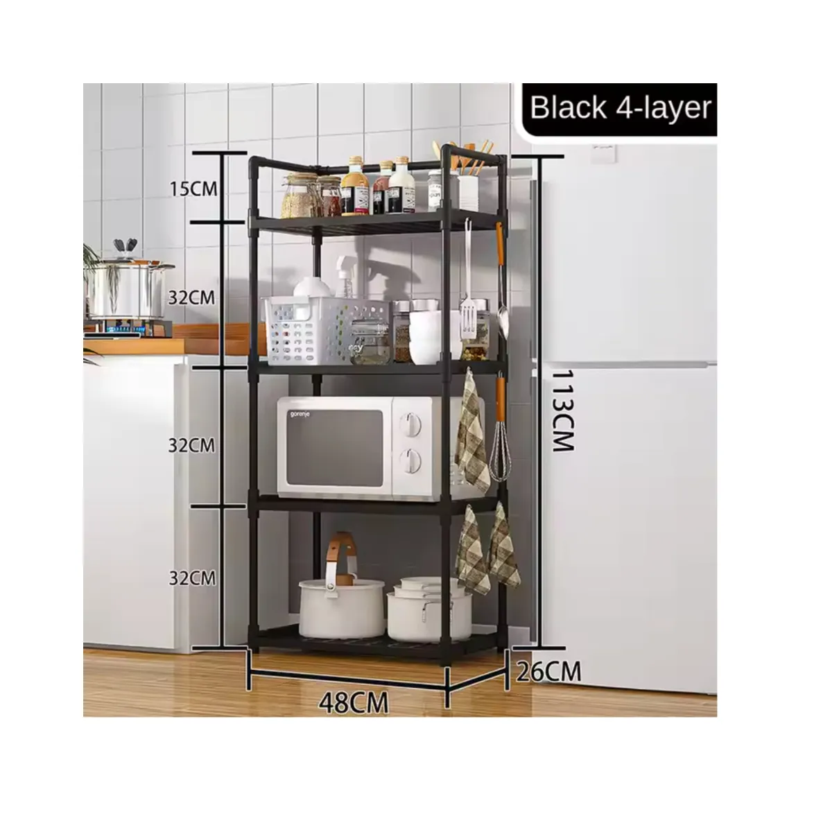 GENERICO - Rack Estante 4 Niveles Multiuso Hogar MD