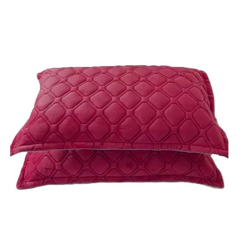 GENERICO - Fundas de almohadas con diseño gamuza 50x75 cm color rojo
