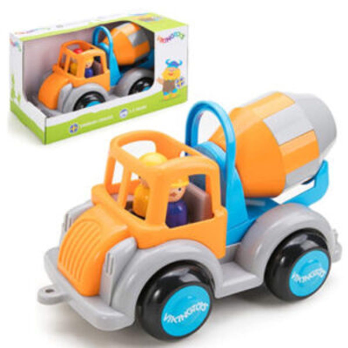 VIKINGTOYS - Juguete Camión cemento jumbo 2 figuras caja