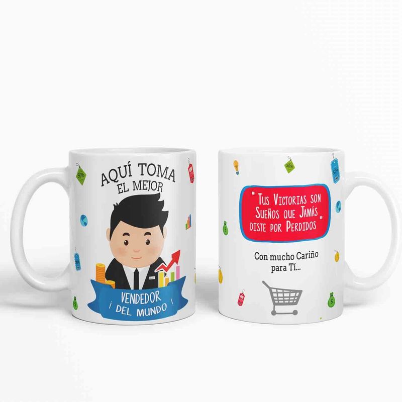 ESTAMPA MANIA - Taza aquí toma el mejor Vendedor del mundo D61