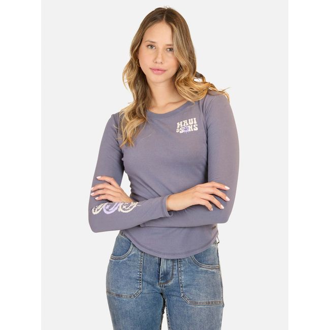 MAUI AND SONS - Polera ML Wild Gris Mujer Maui And Sons - Gris