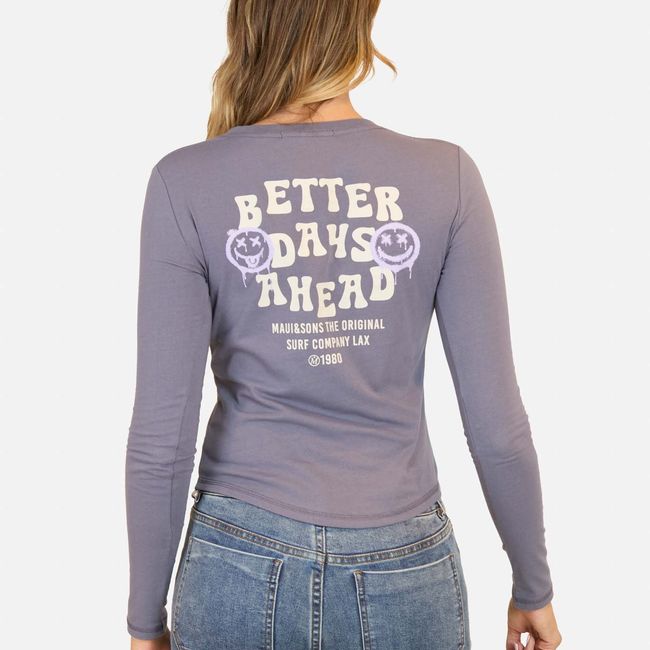 MAUI AND SONS - Polera ML Wild Gris Mujer Maui And Sons - Gris