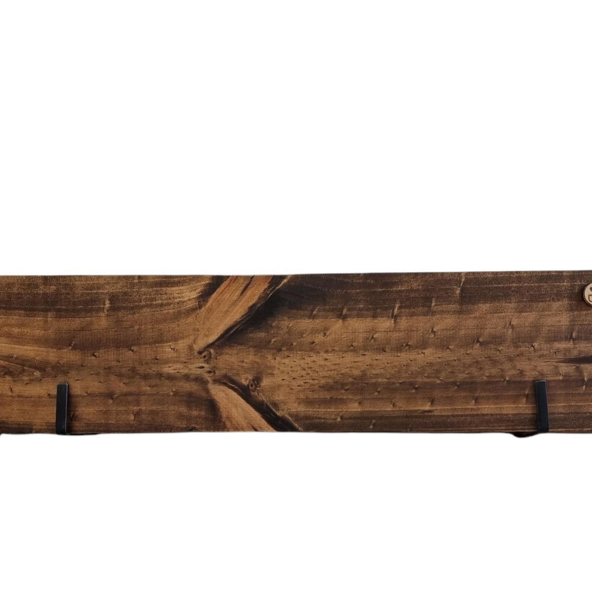 MACETEROS RR - Jardinera Balconera Madera Roble 80cm con Gancho Fierro para Balcón y Reja