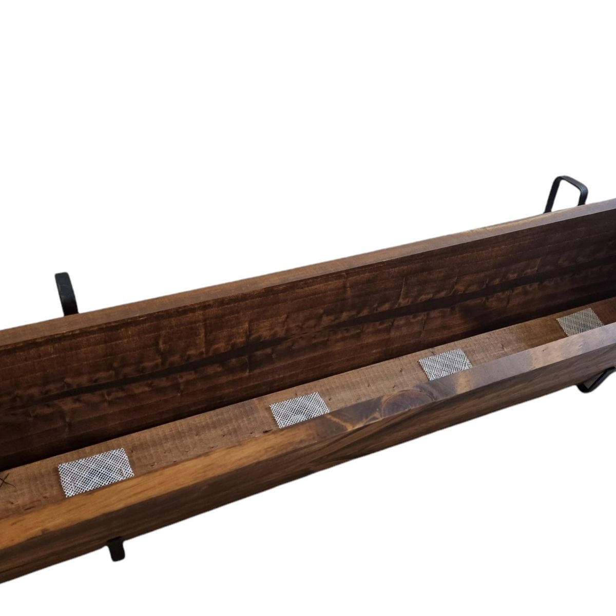 GENERICO - MACETERO BALCONERA DE MADERA CON GANCHOS ROBLE 100CM