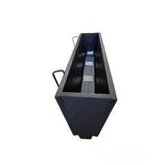 GENERICO - MACETERO BALCONERA DE MADERA CON GANCHOS NEGRO 80CM