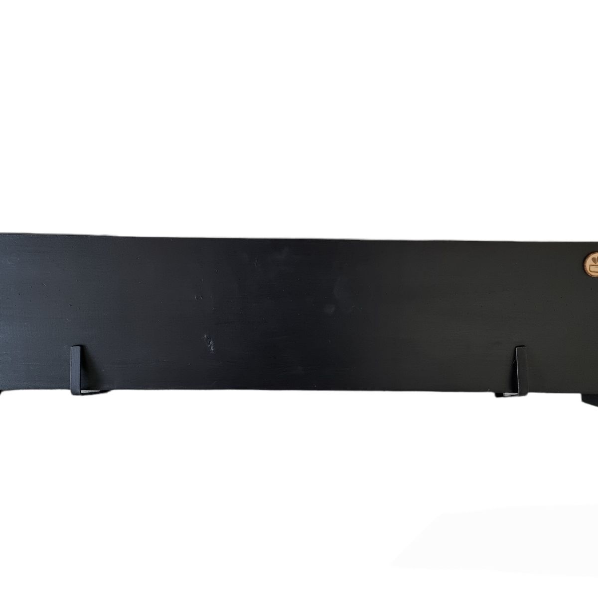 GENERICO - MACETERO BALCONERA DE MADERA CON GANCHOS NEGRO 80CM