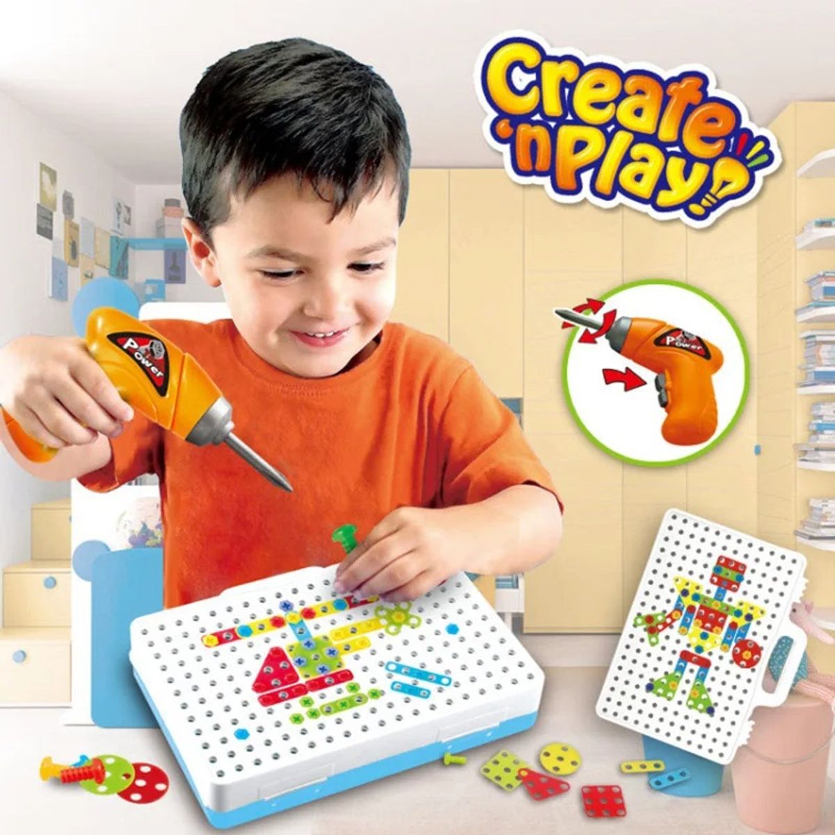 GENERICO - KidsConstruccion rompecabezas de construcción Montessori