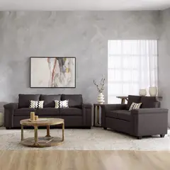 MUEBLES COTTONI - Living 32 Sicilia Tela Chocolate