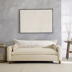 MUEBLES COTTONI - Sofá Lirio Lino Crudo