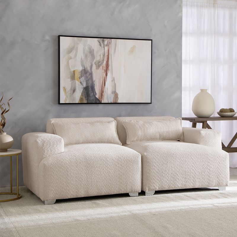 MUEBLES COTTONI - Sofá Cala - Boucle Beige