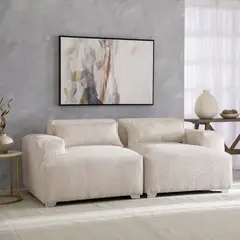 MUEBLES COTTONI - Sofá Cala - Boucle Beige