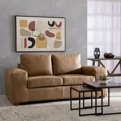 MUEBLES COTTONI - Sofá Etna Cuero Miel