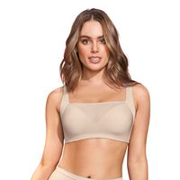 Sostén brastop con buen cubrimiento de sisa y espalda 011974 Café Claro