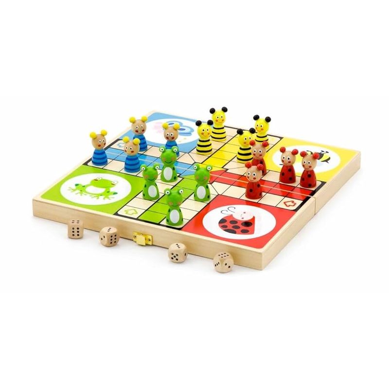 VIGA - Juego de mesa ludo madera