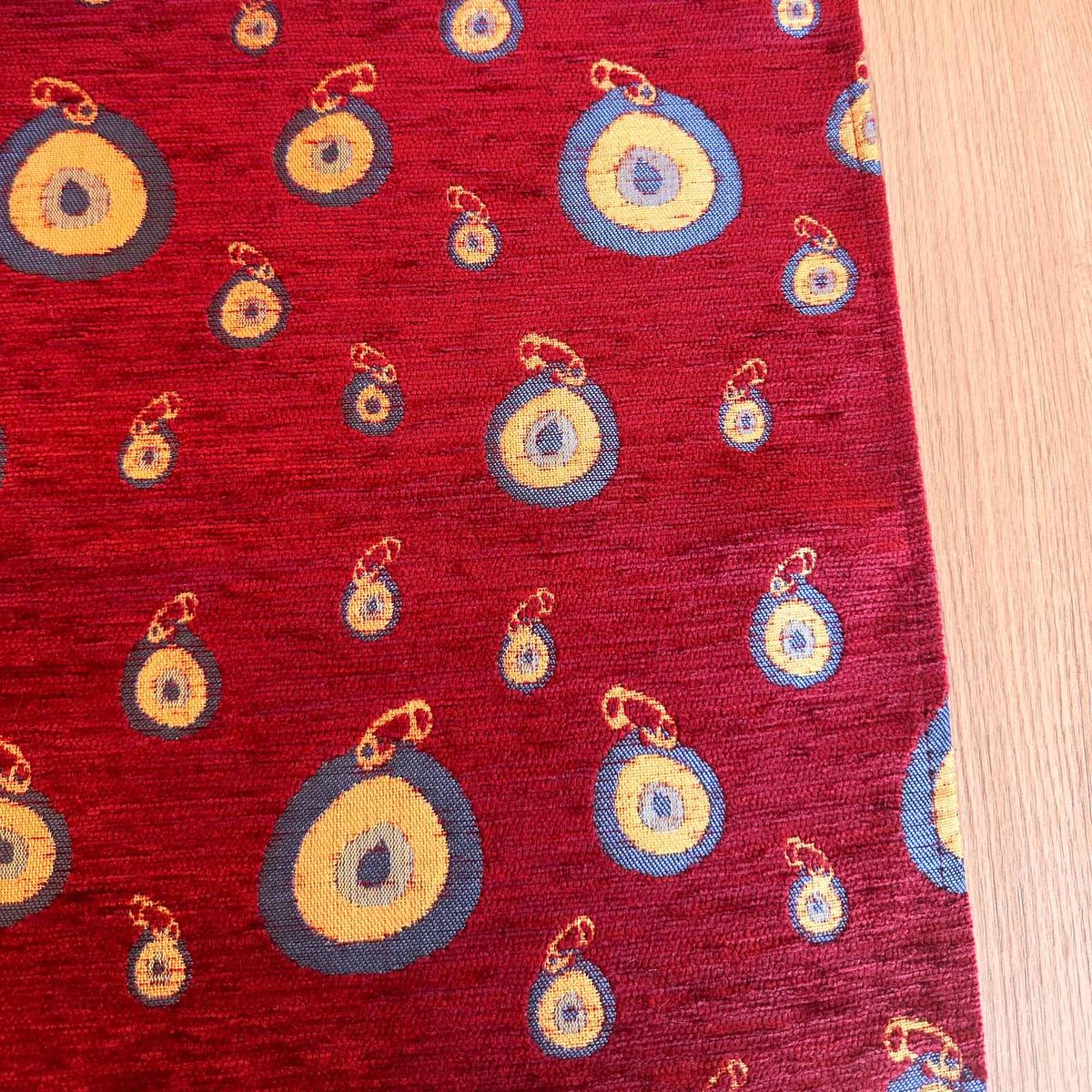 TURKUAZ - Camino de Mesa con Ojo Nazar rojo 1 m – Mantel Turquía, Boho