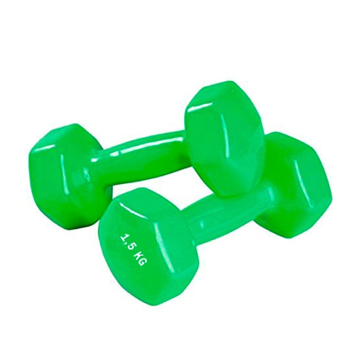 GENERICO - Par mancuerna vinilo hexagonal - 1,5 KG