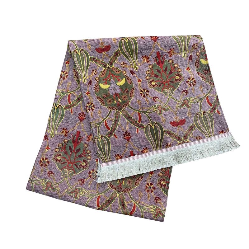 TURKUAZ - Camino de Mesa Turco Jardín lavanda – Mantel 2m Boho