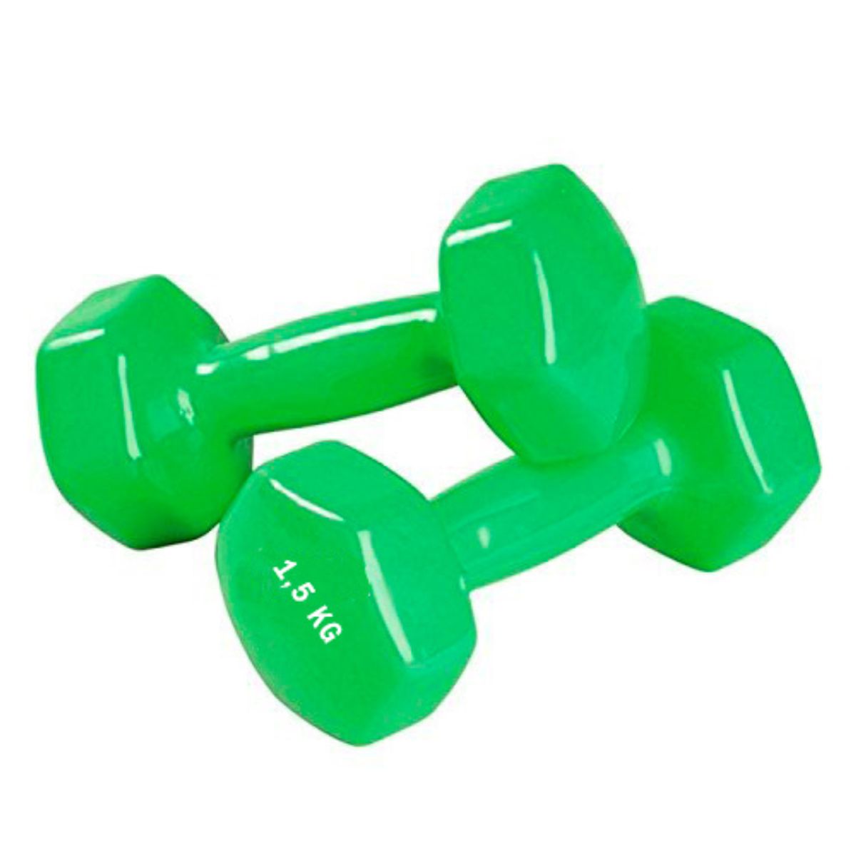 GENERICO - Par mancuerna vinilo hexagonal - 1,5 KG