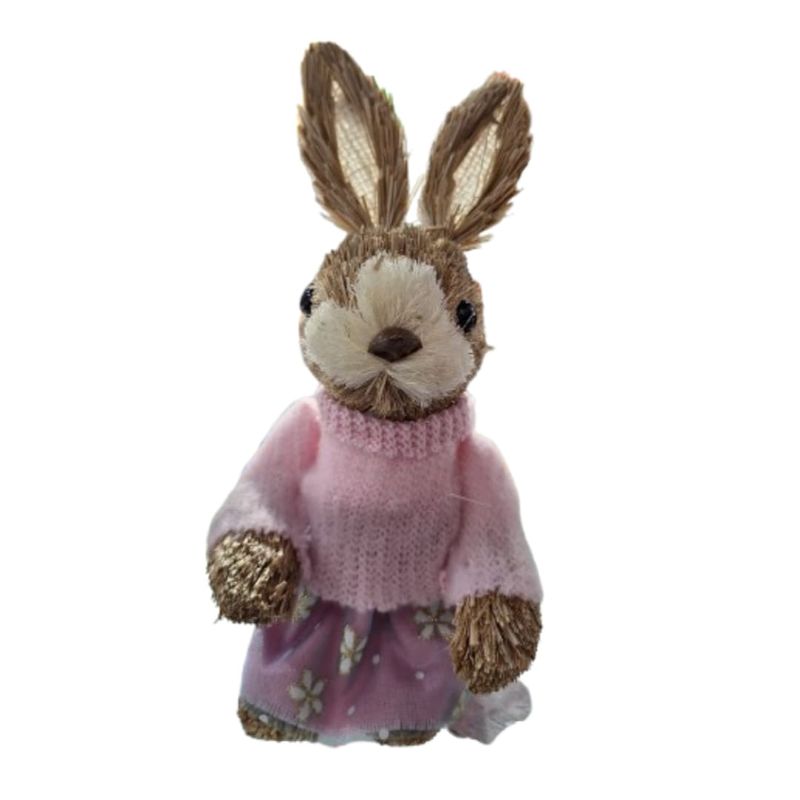 GENERICO - CONEJO DE PASCUA 20 CM (PAJA)