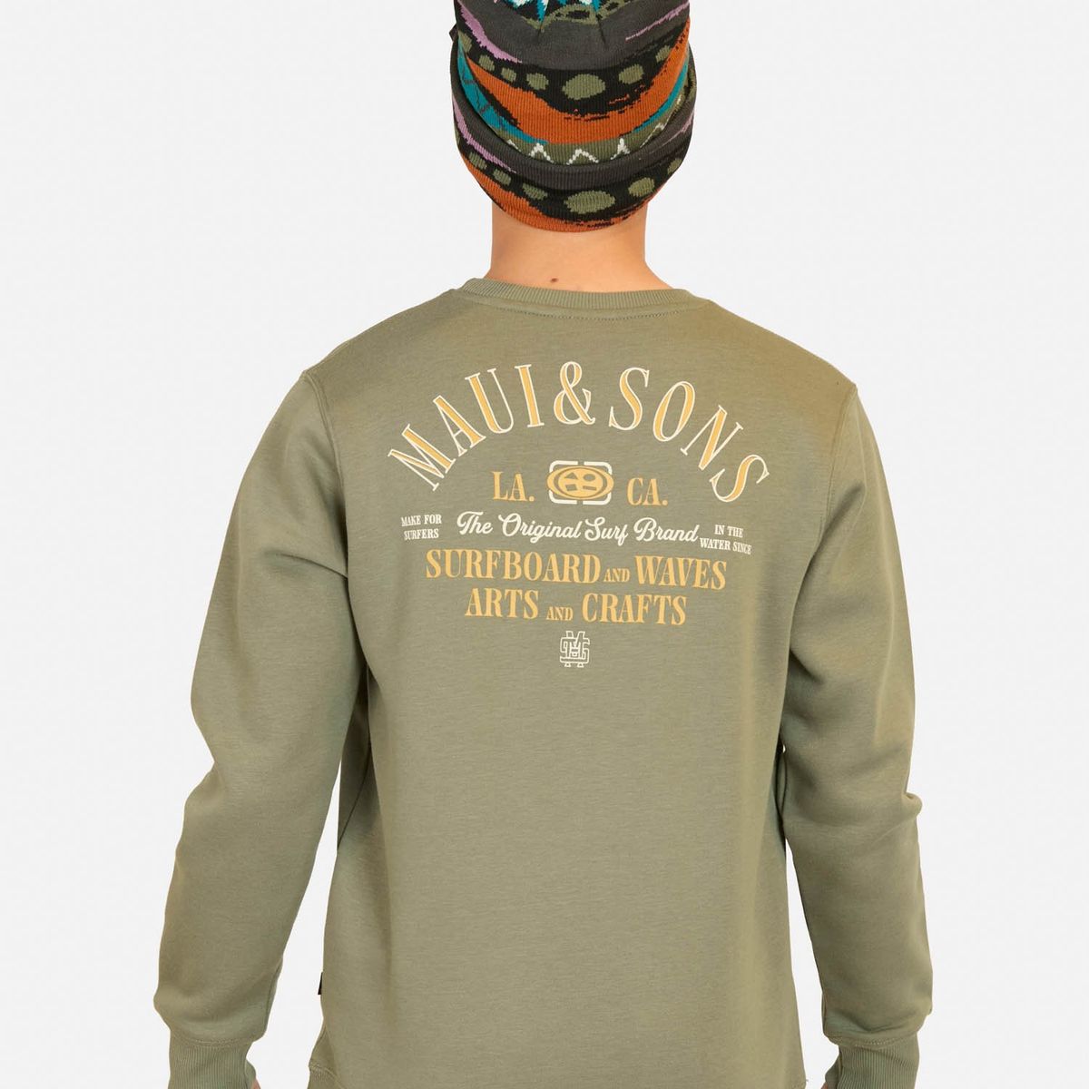 MAUI AND SONS - Poleron CR Lava Verde Infantil Maui And Sons