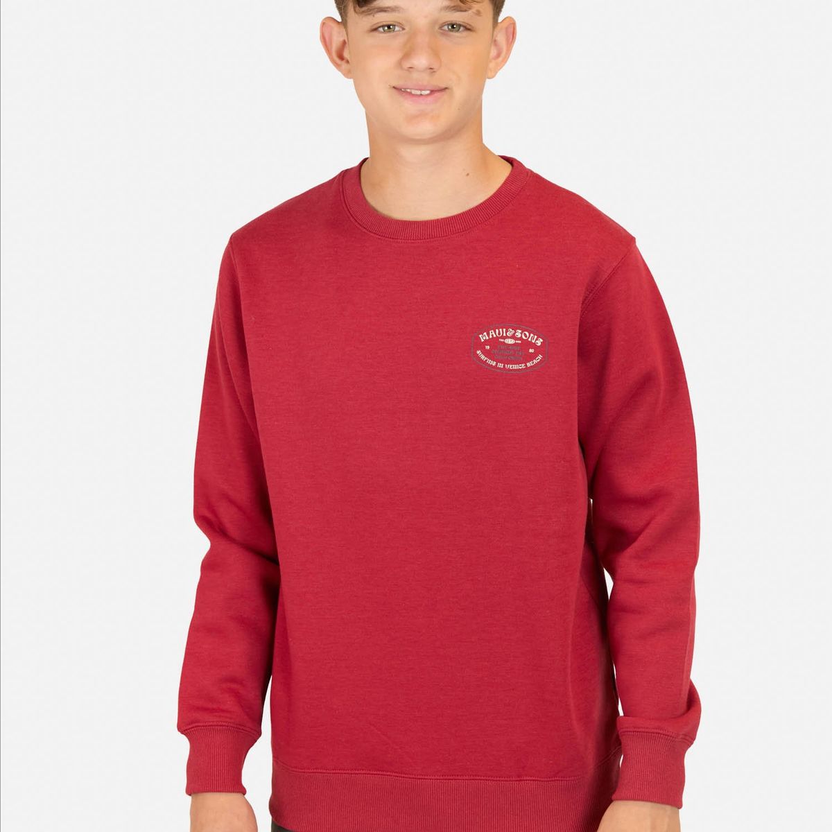 MAUI AND SONS - Poleron CR Flow Rojo Infantil Maui And Sons