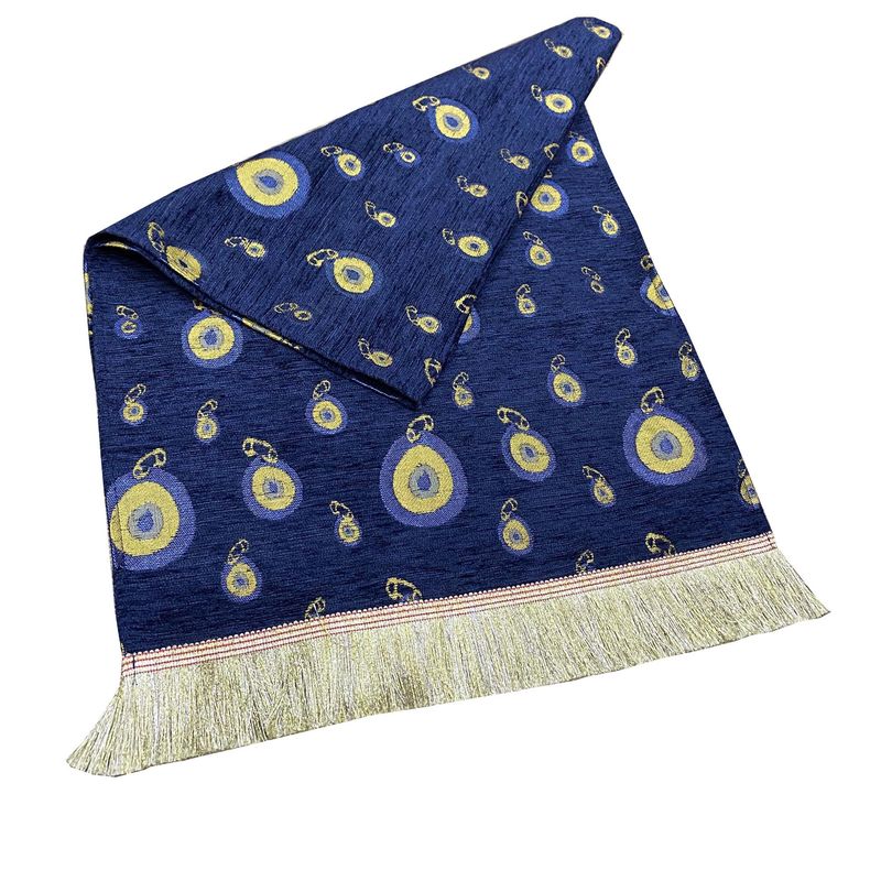 TURKUAZ - Camino de Mesa con Ojo Nazar azul 1 m – Mantel Turquía, Boho