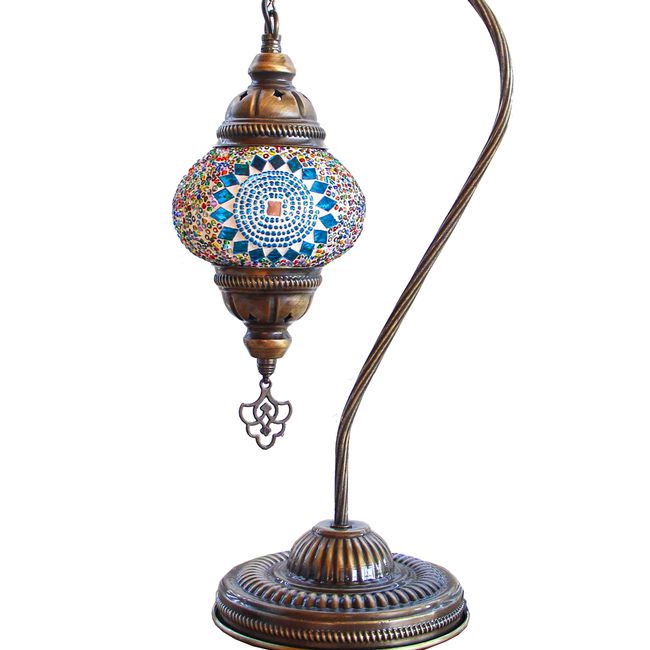 TURKUAZ - Lámpara turca cisne S Sol turquesa mix