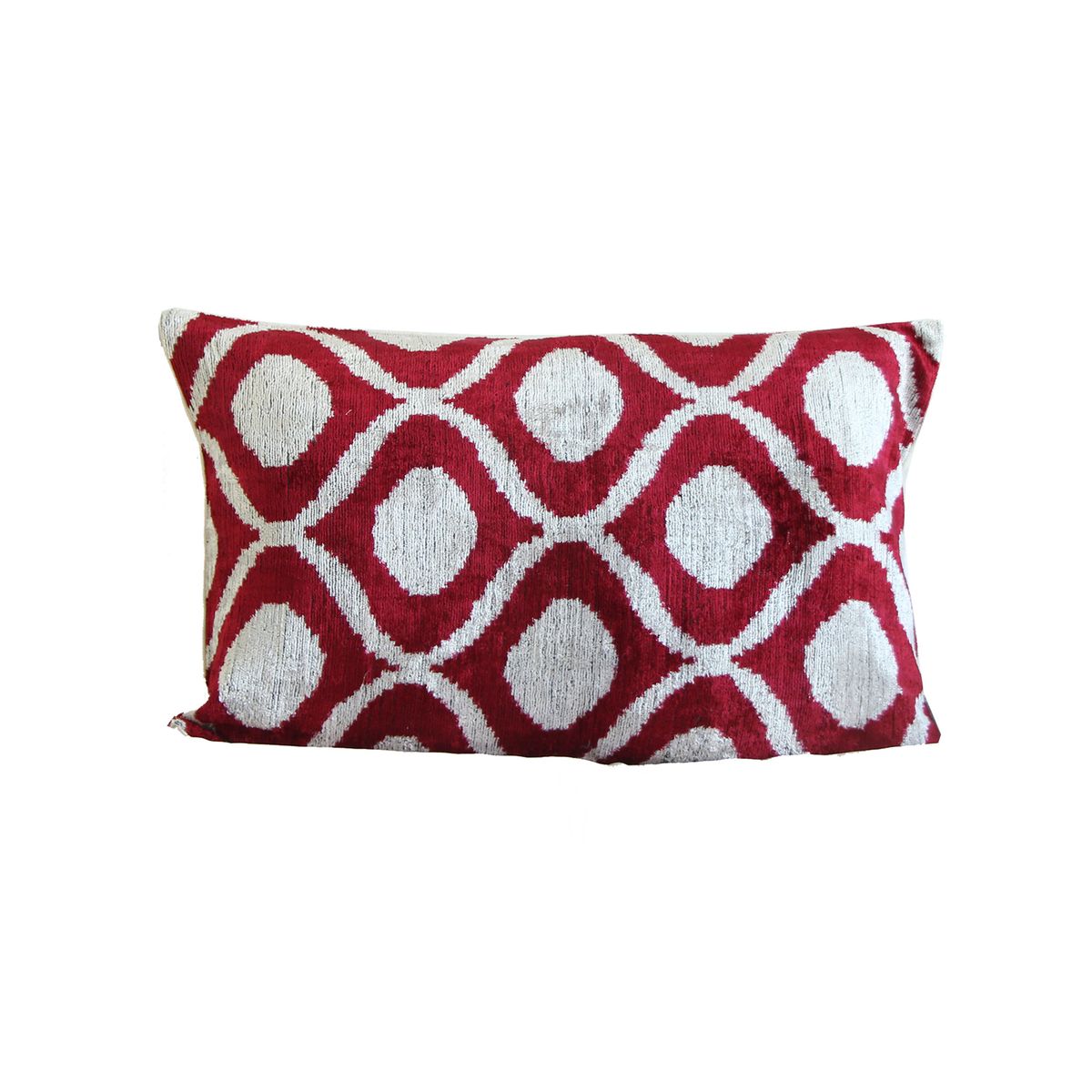 TURKUAZ - Cojín de terciopelo de seda 60x40 cms guinda - Turquía