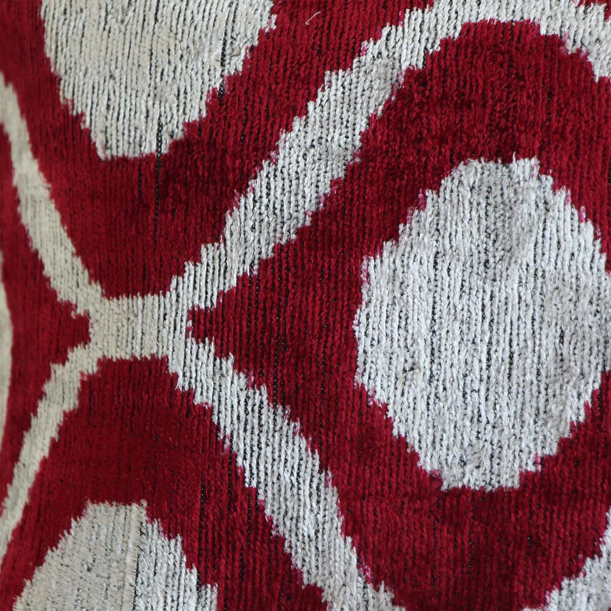 TURKUAZ - Cojín de terciopelo de seda 60x40 cms guinda - Turquía