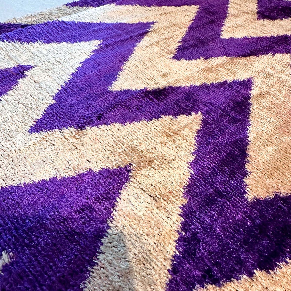 TURKUAZ - Cojín de terciopelo de seda 50x40 cms Osman morado