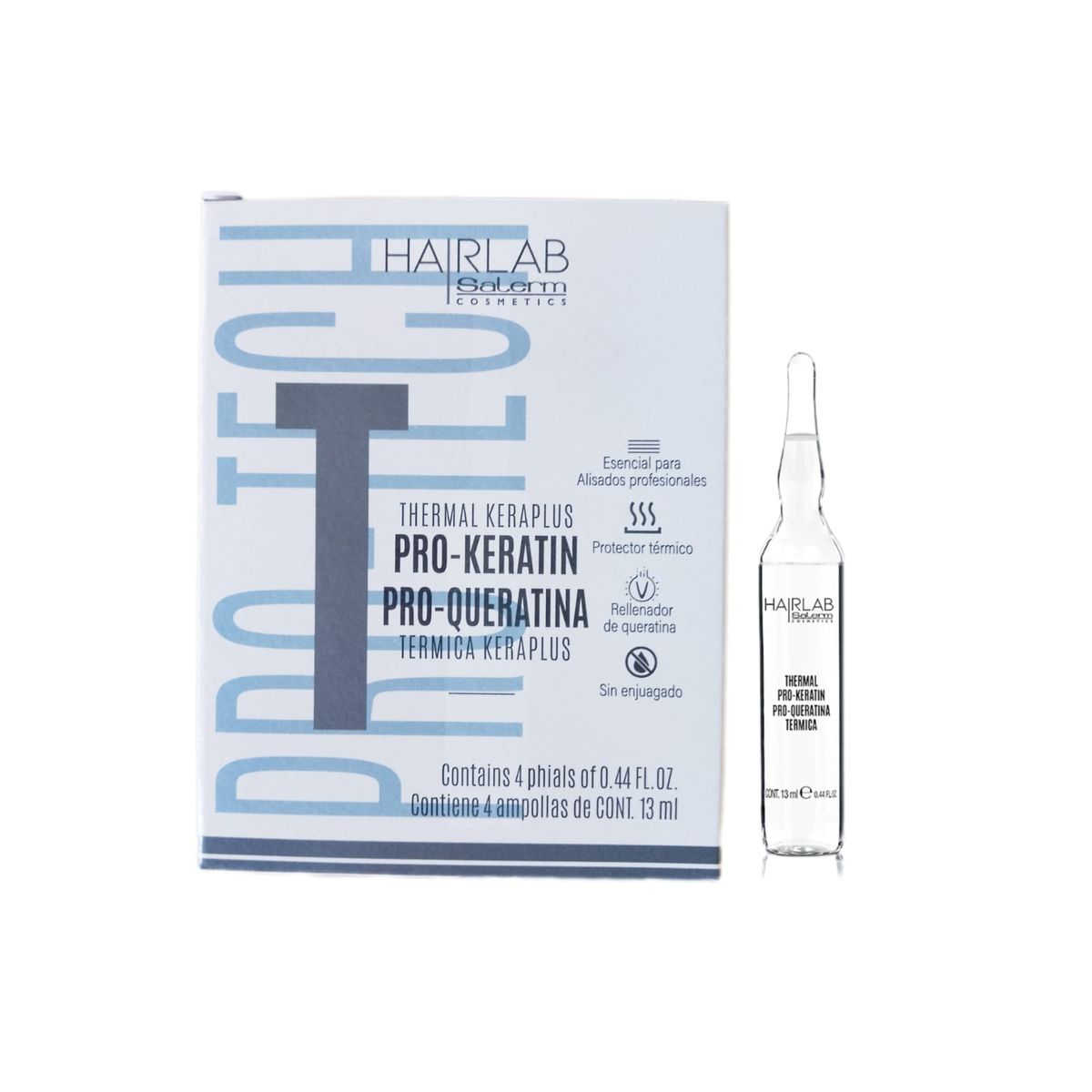 SALERM - Salerm Ampollas Pro - Queratina Keraplus Sin Enjuague 4x13ml