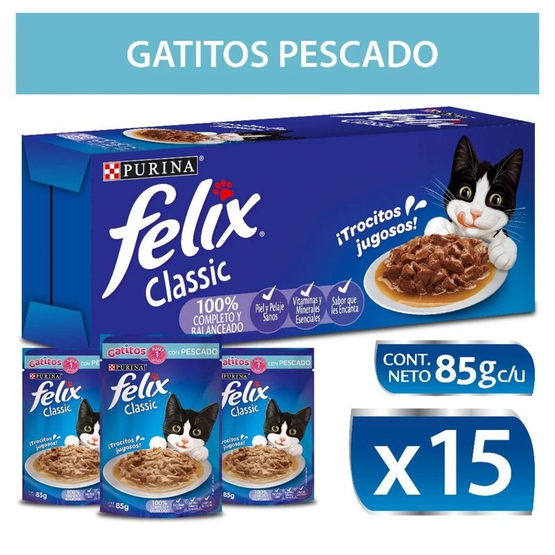 PURINA FELIX - Alimento humedo para gato FELIX® Gatitos con Pescado