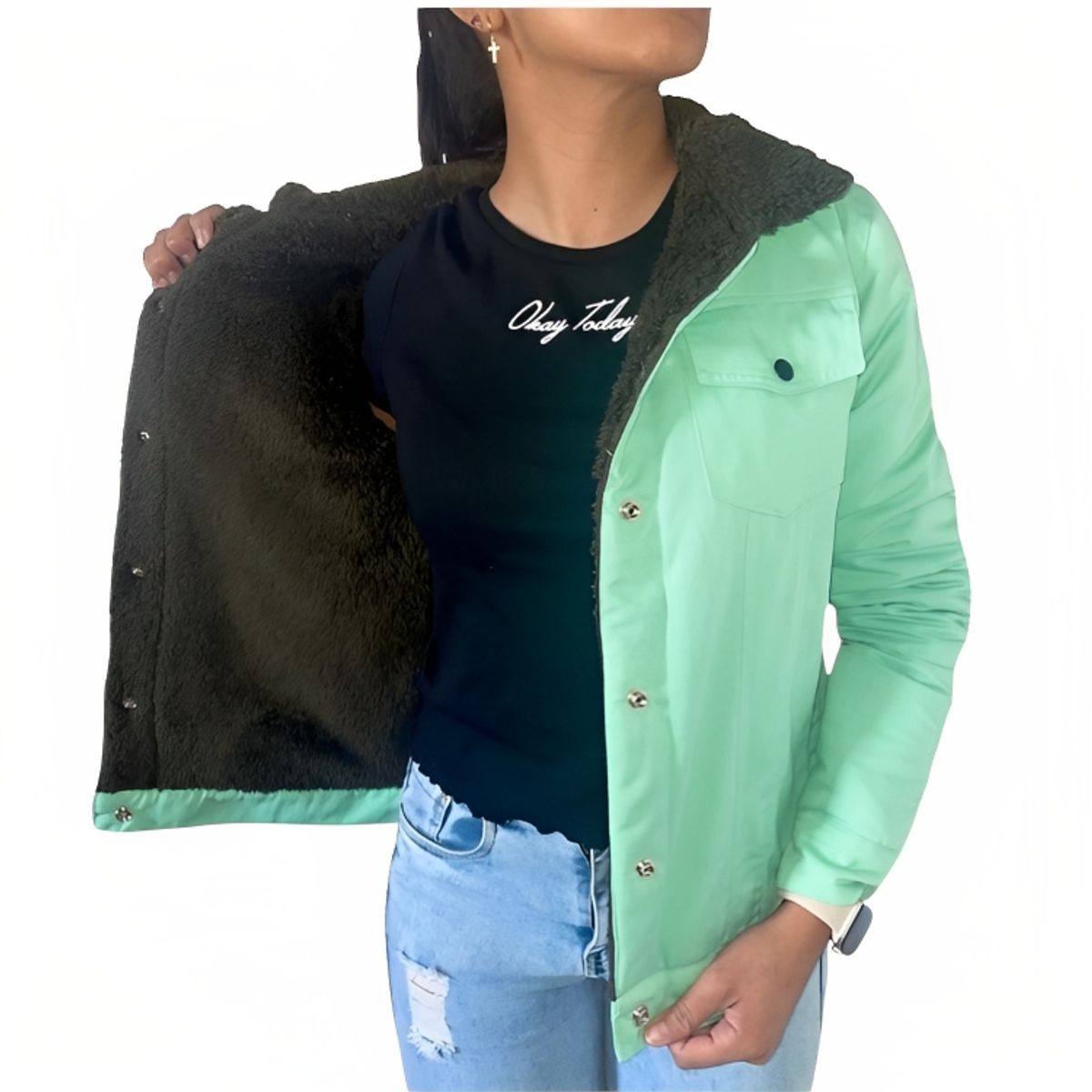 KIBOU - Chaqueta Nacional Forrada Polar Mujer Bossy