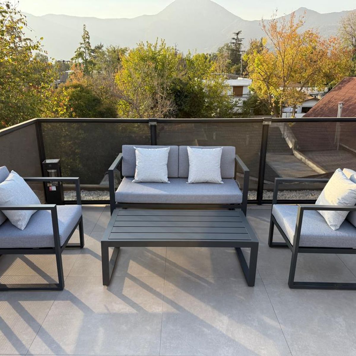 GENERICO - Juego de Living Exterior de Terraza y Jardin 5 Personas