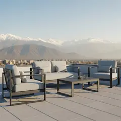 GENERICO - Juego de Living Exterior de Terraza y Jardin 4 Personas