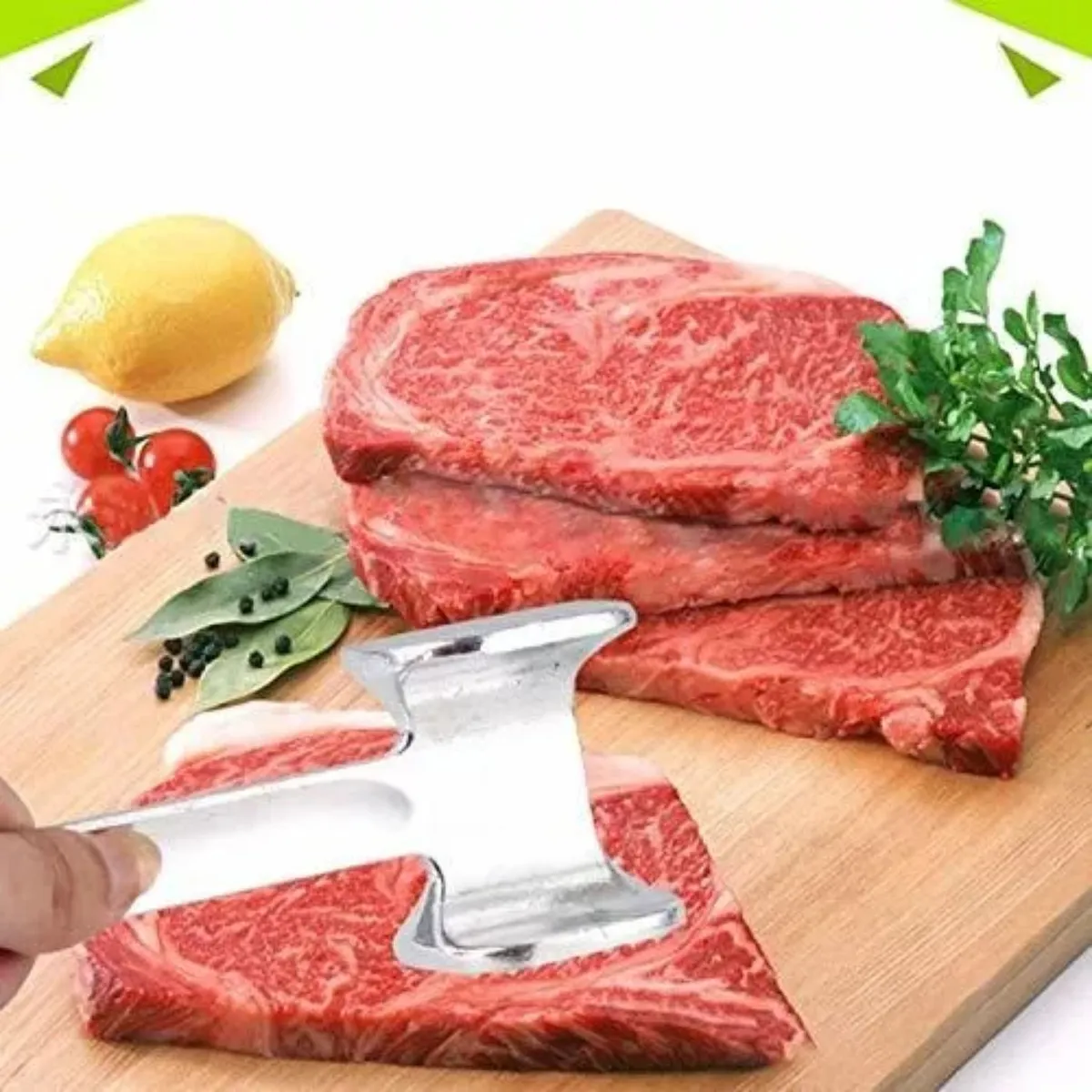 GENERICO - Martillo Ablandador De Carne De Acero Inoxidable