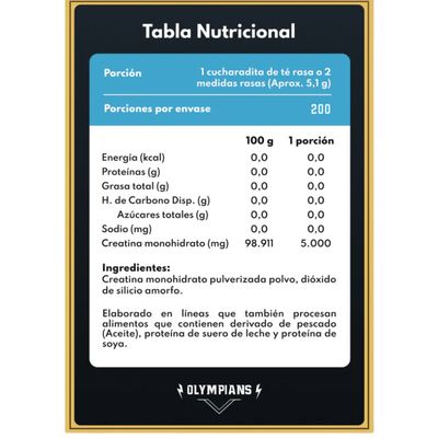 Imagen 2 del producto Creatina monohidratada Apolo micronizada 1 kg