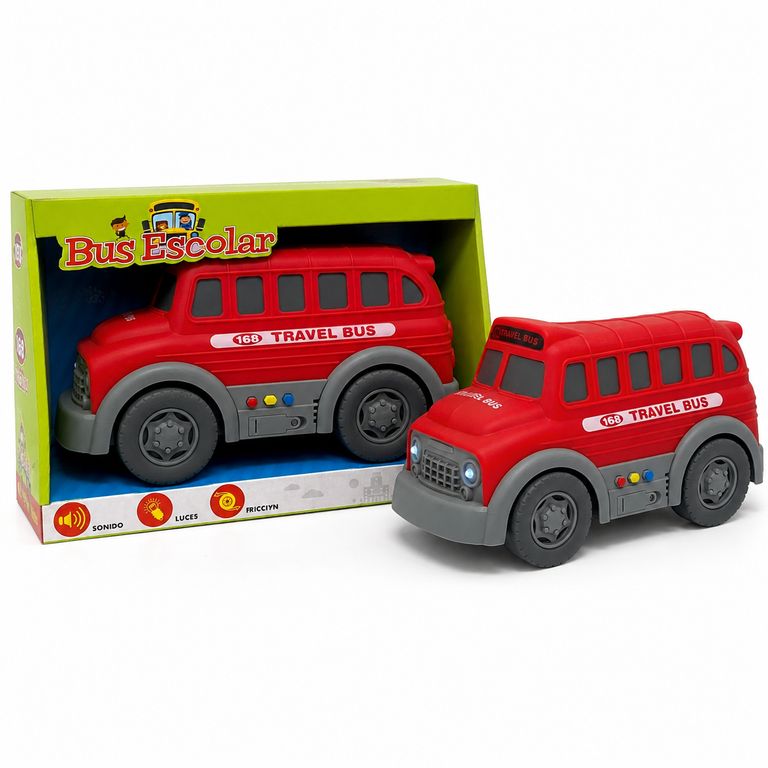 Juguete Bus Escolar Rojo -